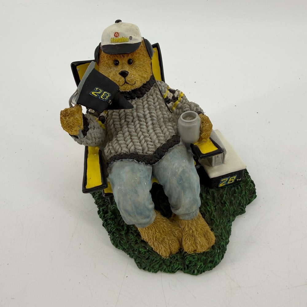 Ricky Rudd Bear Figurine NASCAR 28 Texaco Havoline The Memory Company 2002 NEW‎